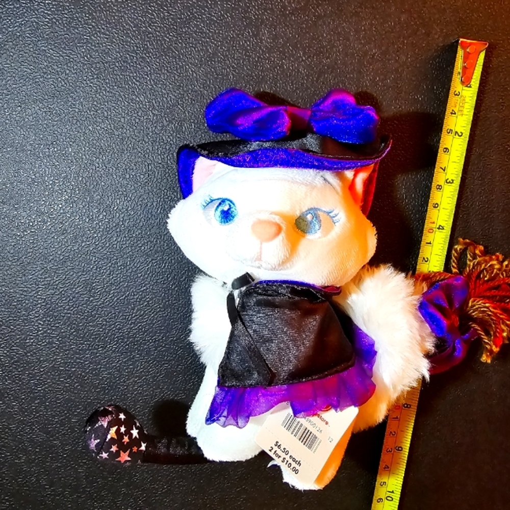 Disney store Halloween Aristocats Marie Cat Witch Costume Broomstick 7" Height
